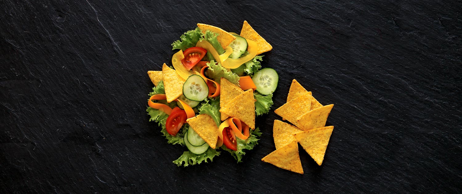 Tortilla Chips mit Salat